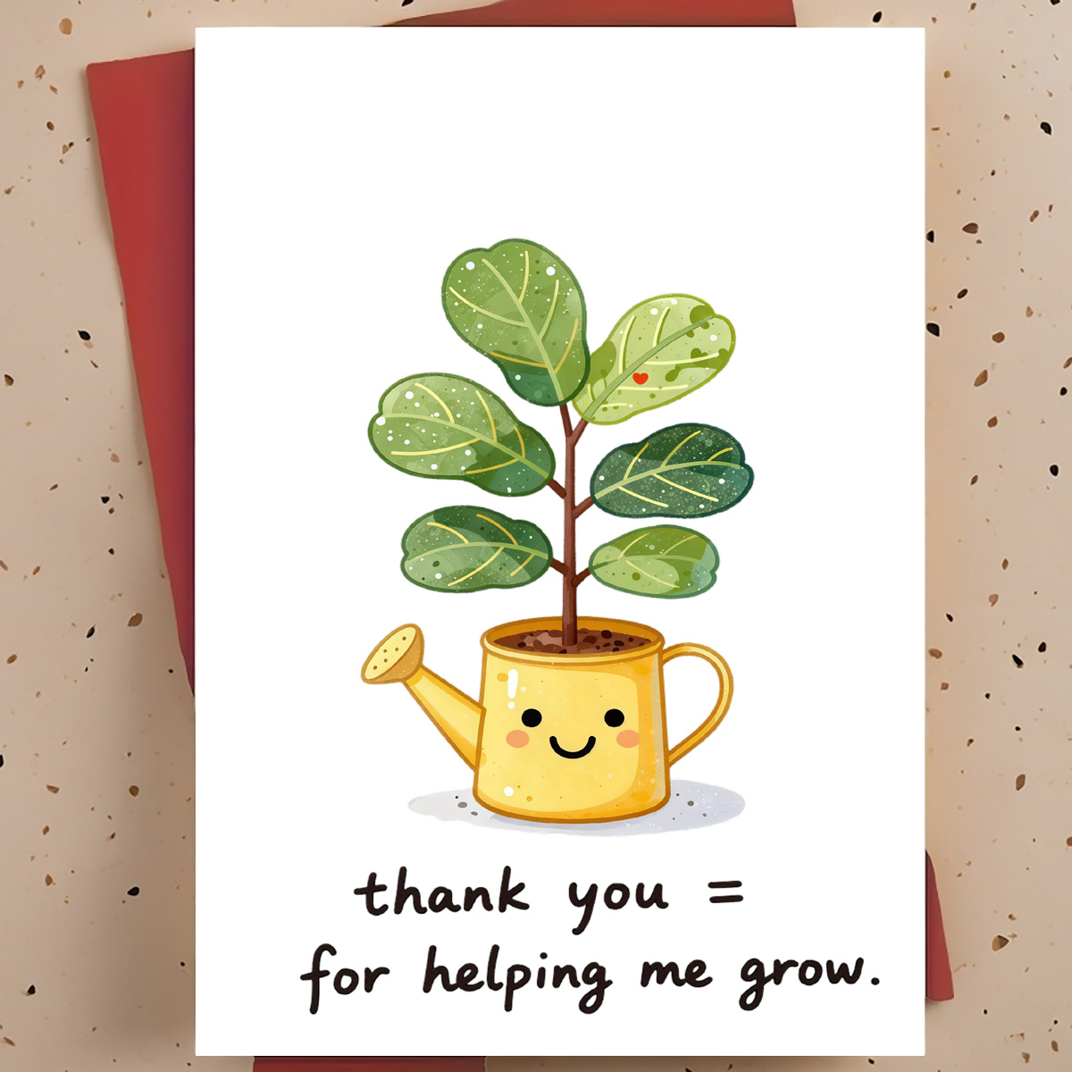 Plant Parent Pot - Słodka i ciepła kartka z podziękowaniami